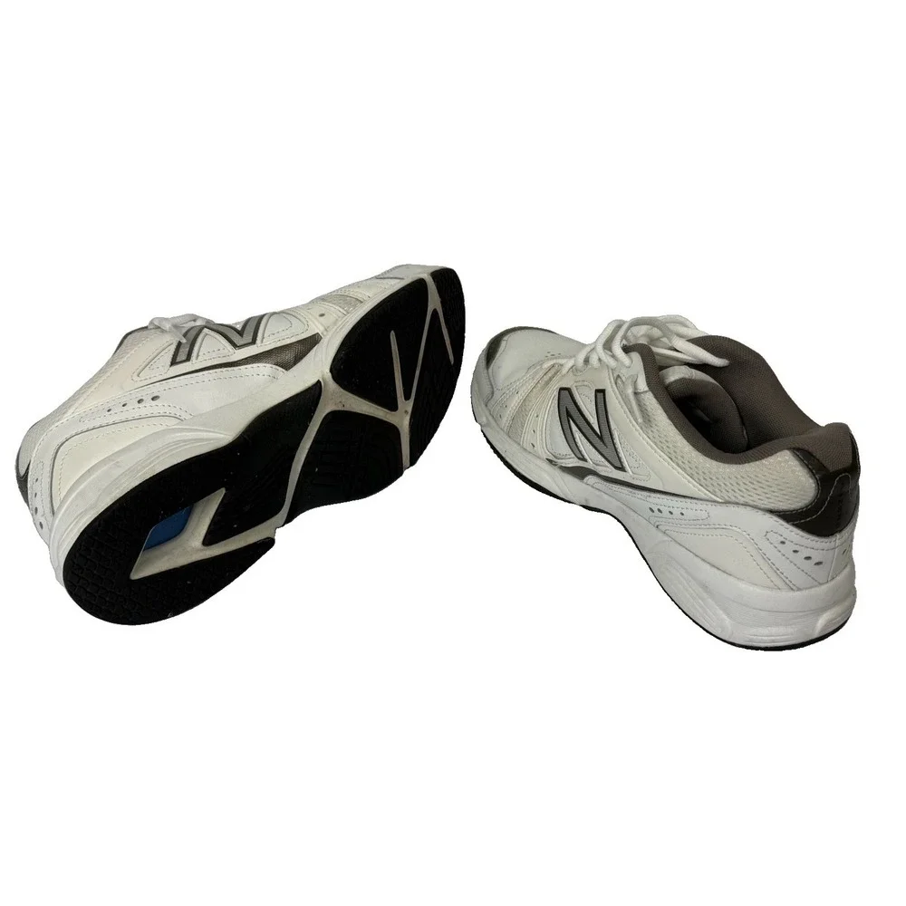 Mens New Balance 519 Abzorb Walking Shoes Sz 8.5 White Leather Gray MX519WG